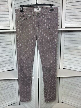 PAIGE Verdugo Ultra Skinny Diamond Geometric Print Jeans - Size 28